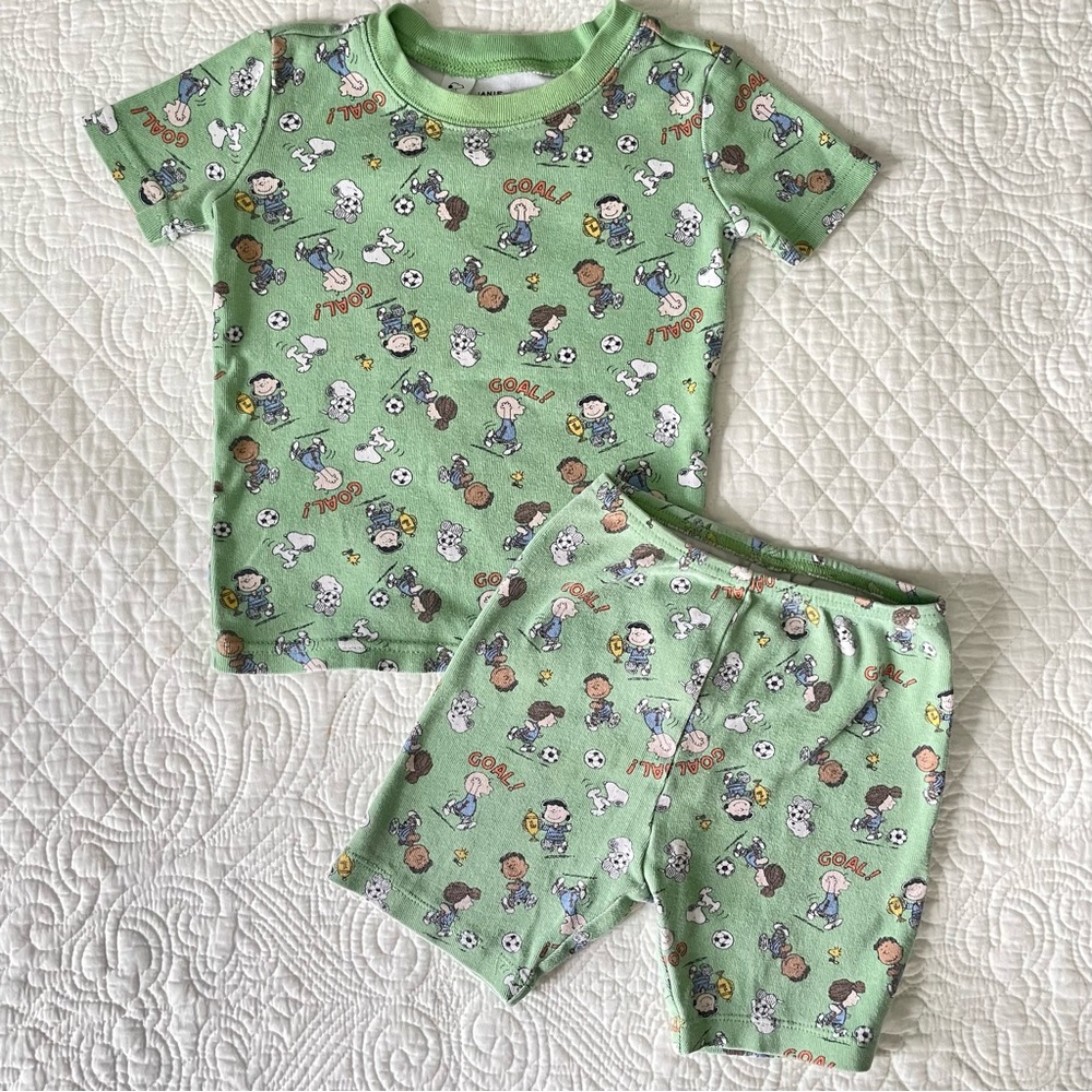 Goodnight Shorts Peanuts Soccer Pajama Set Janie and Jack x PEANUTS